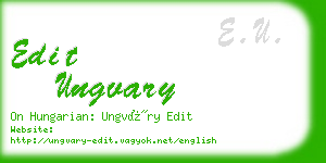 edit ungvary business card